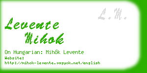 levente mihok business card