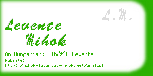 levente mihok business card